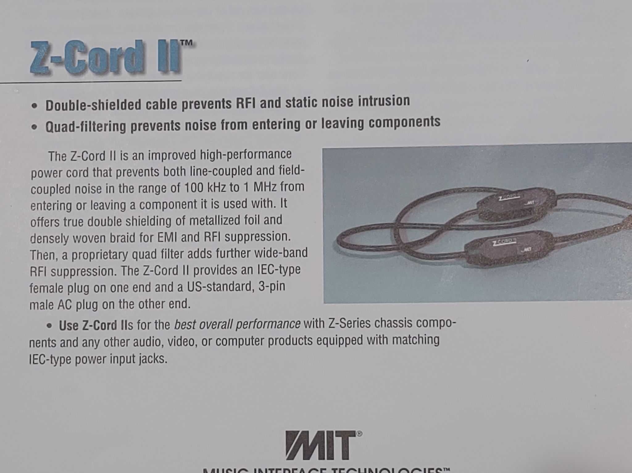 MIT Cables Z Cord II AC 5