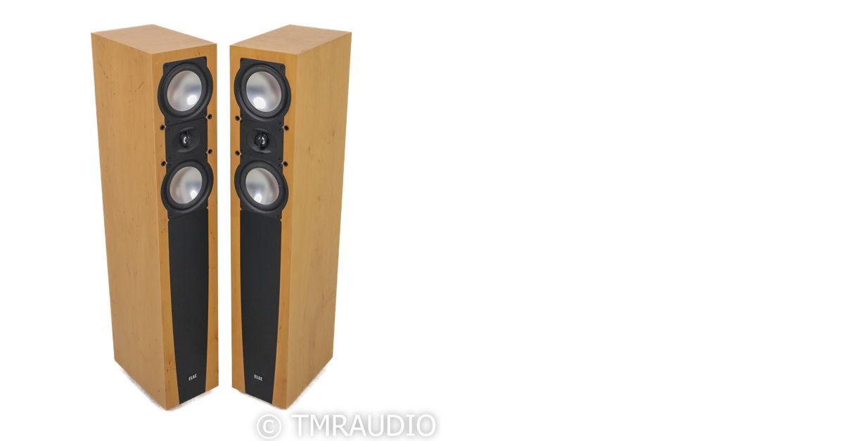 ELAC FS 207 Floorstanding Speakers; Oak Pa For Sale
