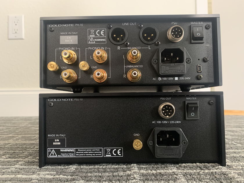 Goldenote PH-10 Phono Stage AND PSU-10 Power Supply (Black)