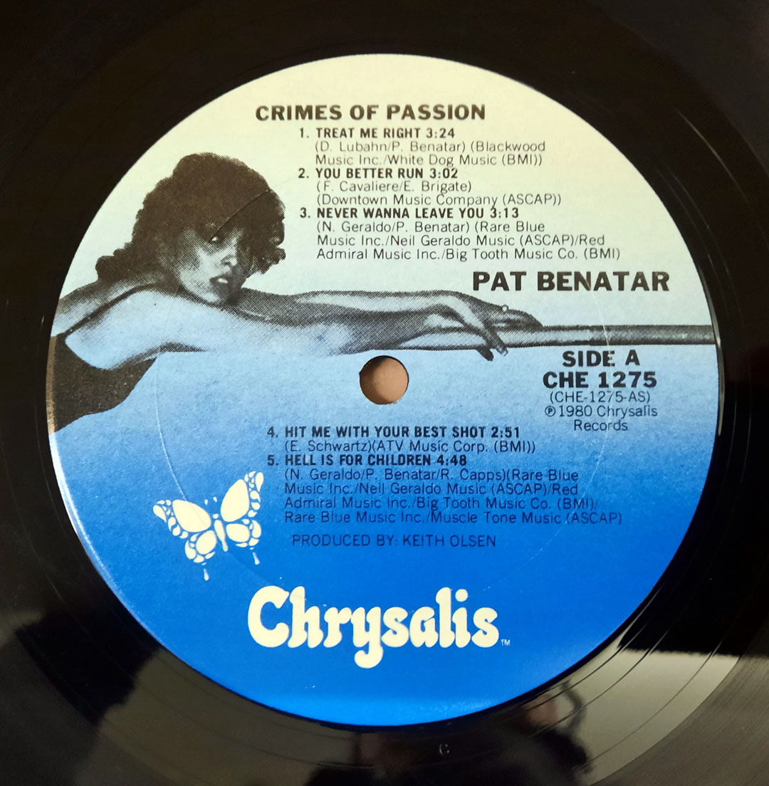 Pat Benatar - Crimes Of Passion 1980 EX- ORIGINAL VINYL... 6