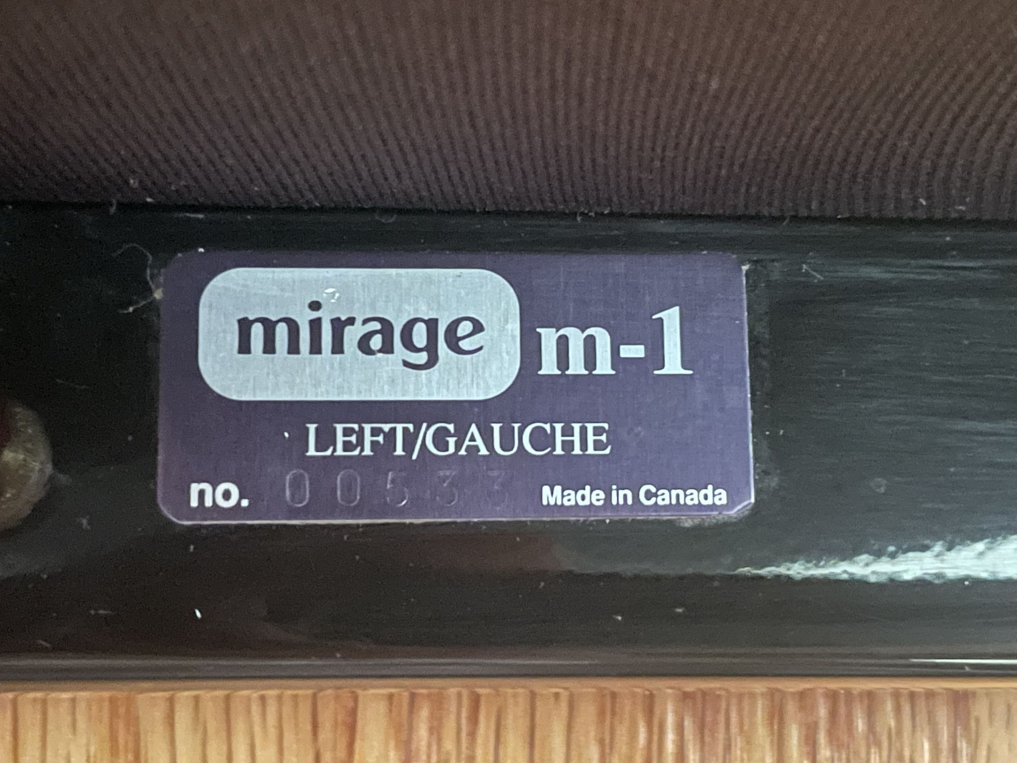 Mirage M1 Bi-amp speakers, 2nd owner since 1991 8