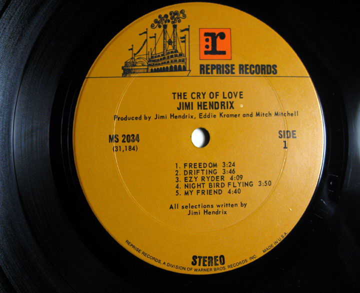 Jimi Hendrix - The Cry Of Love NM- VINTAGE REISSUE VINY... 7