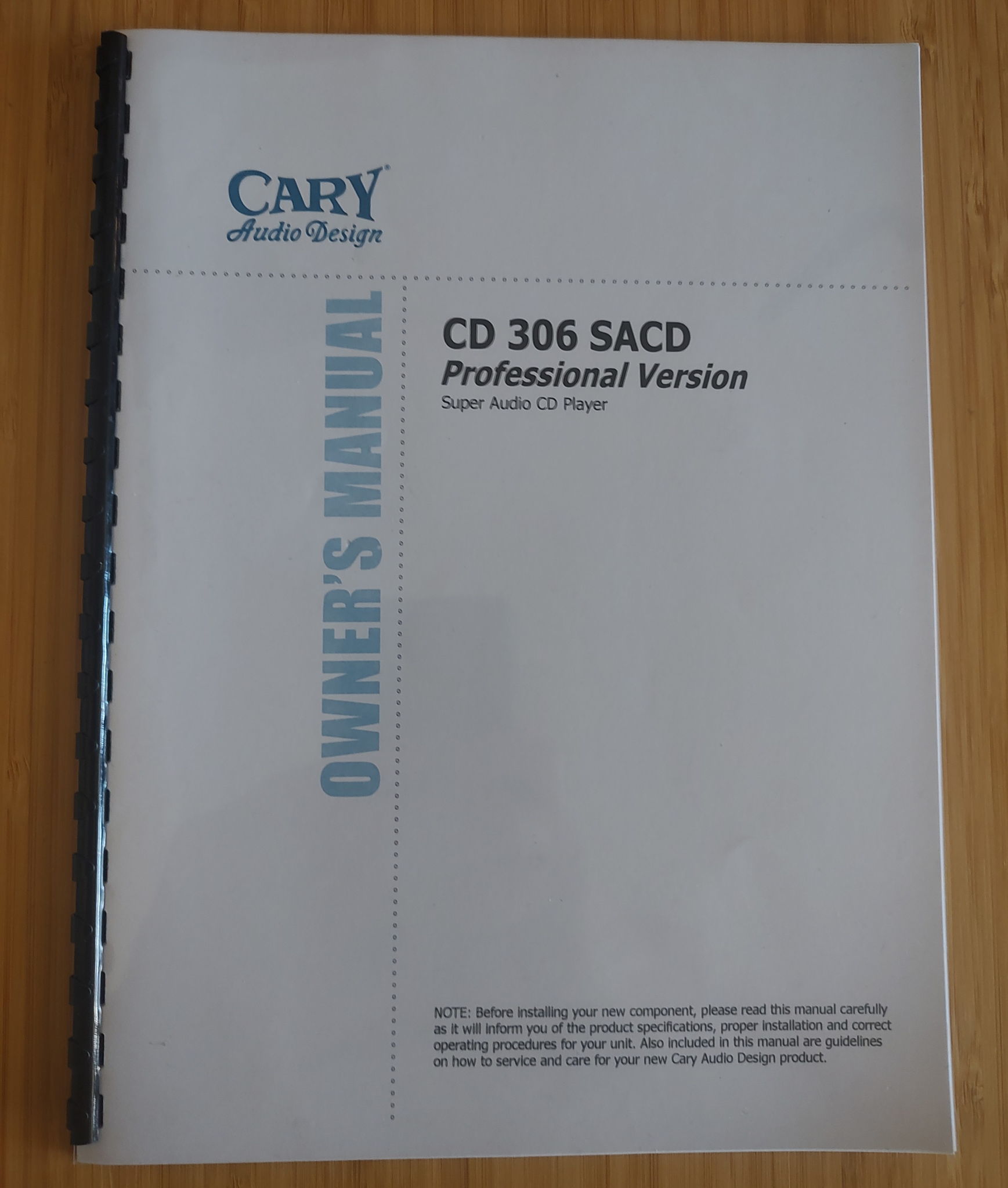 Cary Audio  Cary Audio 306 SACD Professional Version 10