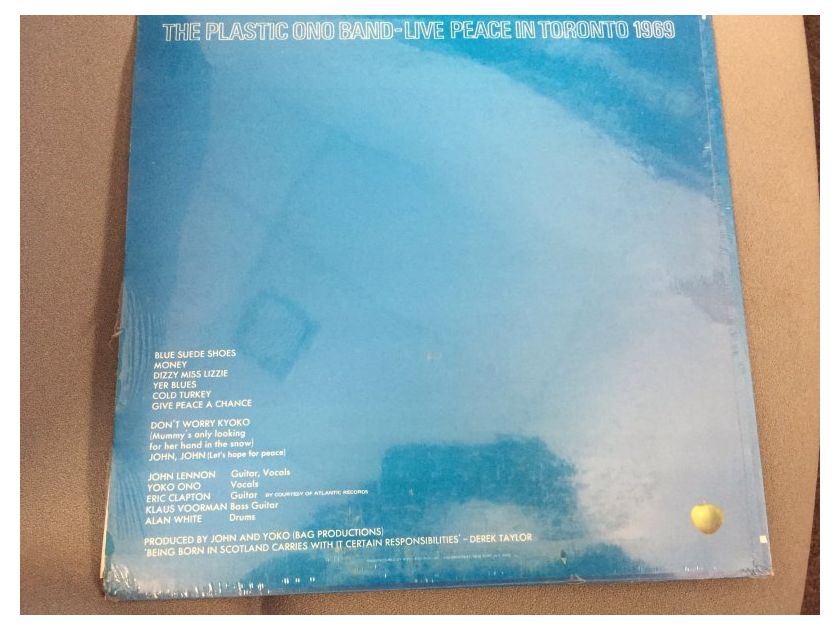 The Plastic Ono Band - Live Peace In Toronto 1969 Apple Records Sealed Vinyl  LP With Calendar