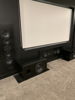 Tekton Double Impact In wall speakers and subwoofers.