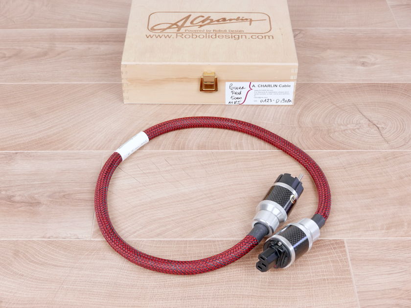 Roboli Design A. Charlin PCN-5000 Mk1 Rouge/Red audio power cable 0,9 metre