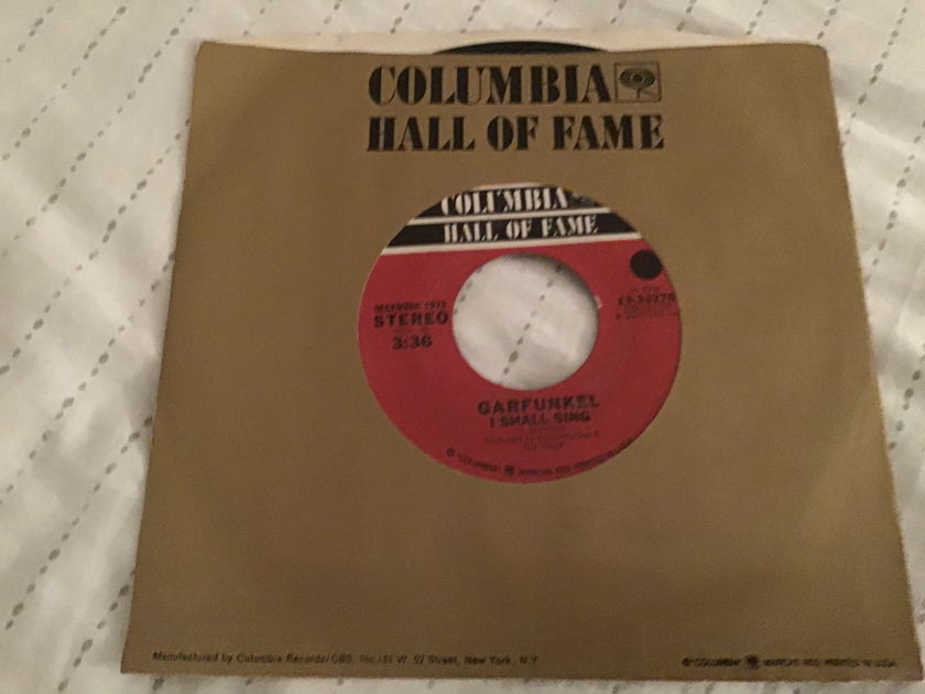 Art Garfunkel Columbia Hall Of Fame 45 With  NM  All I Know/I Shall Sing
