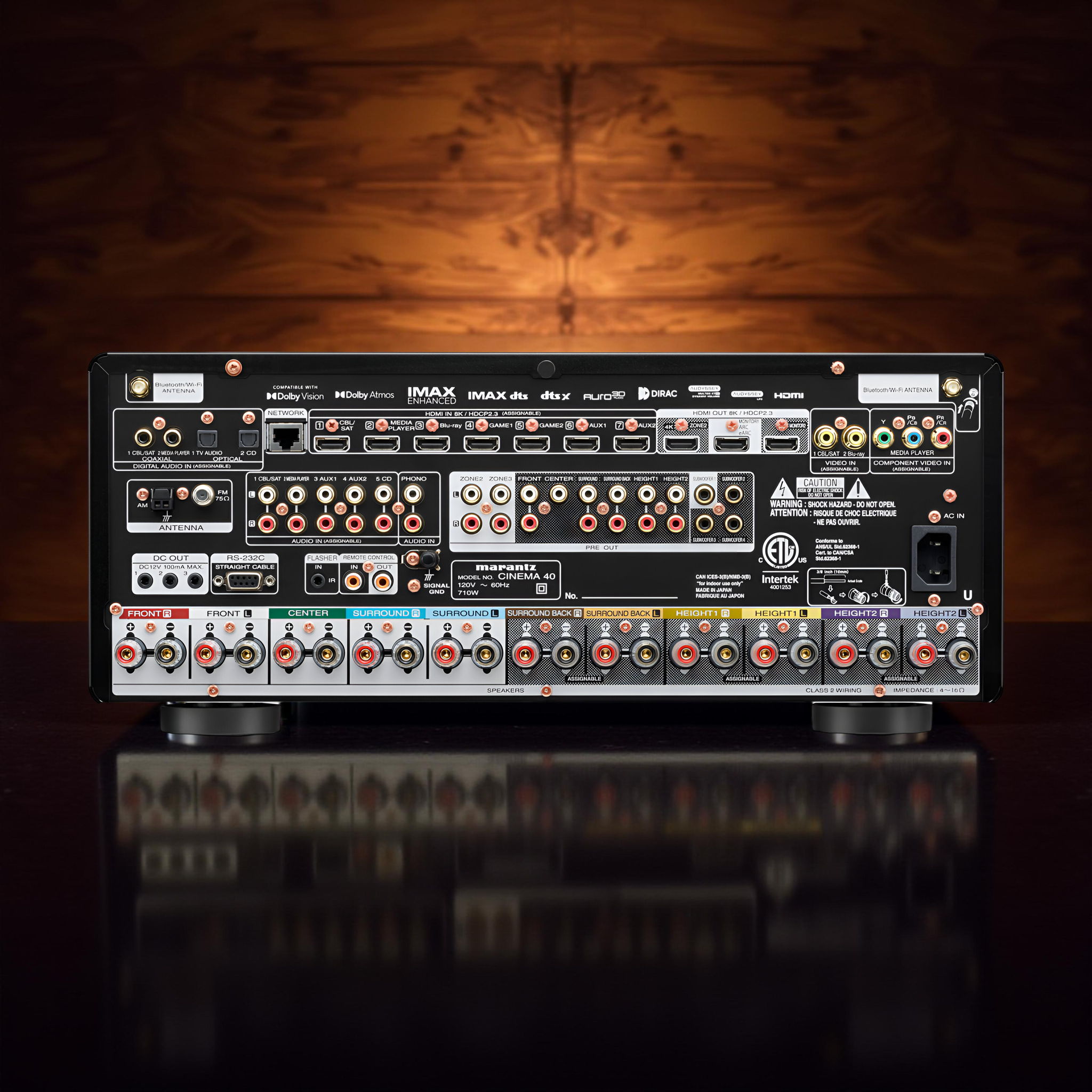 Marantz Cinema 40 A/V Receiver & Music Streamer - Black 8