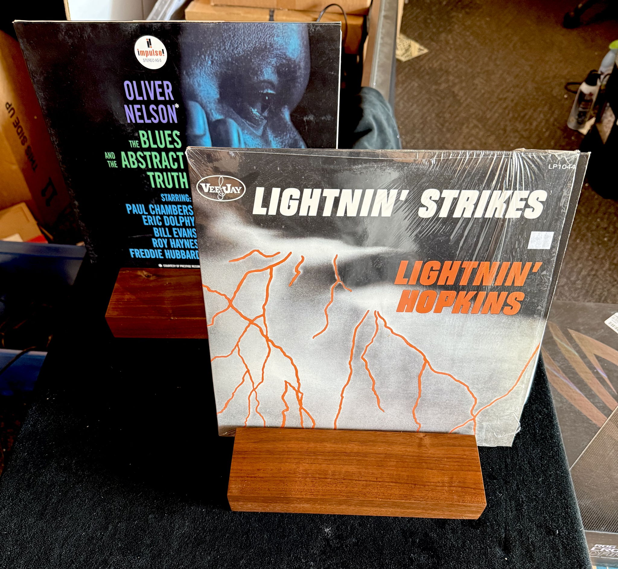 Hand Made  100% Solid Walnut LP Holder, Displays one LP... 2