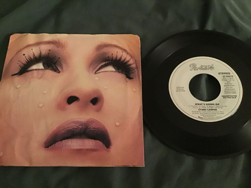 Cyndi Lauper What’s Going On 45 With Picture Sleeve Promo