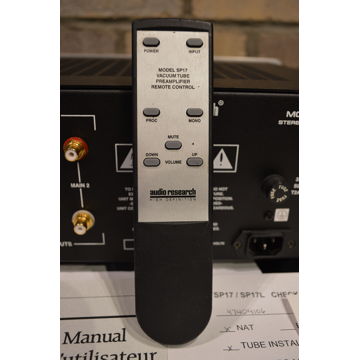 Audio Research SP-17L Tube Preamplifier w/ Remote Control