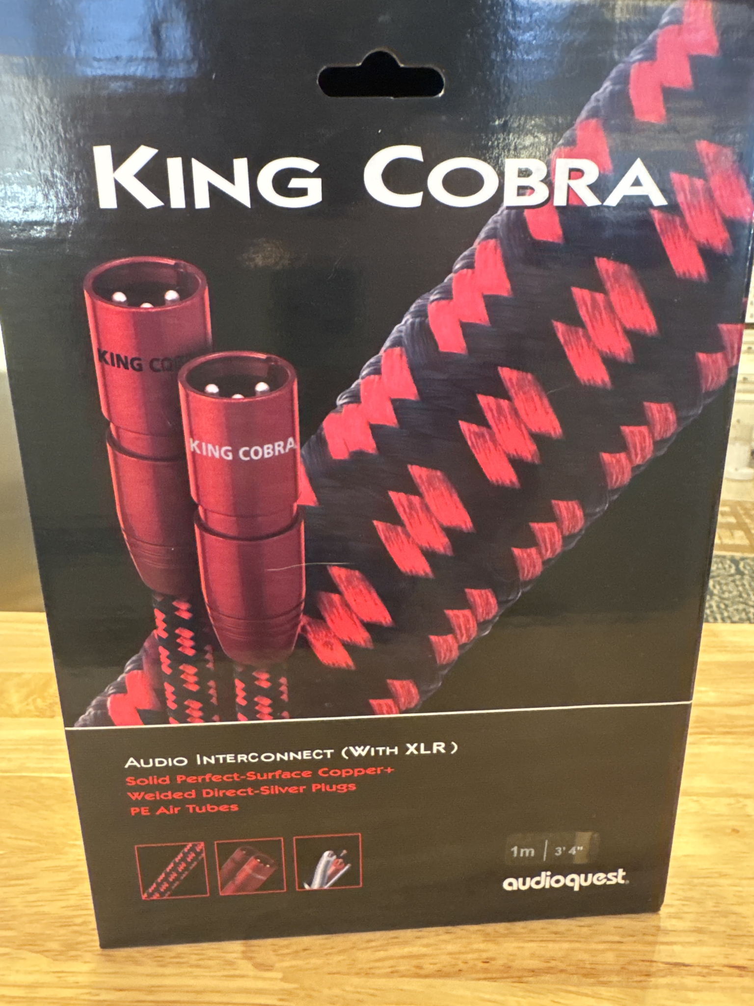 AudioQuest King Cobra Interconnect XLR to XLR 1 meter