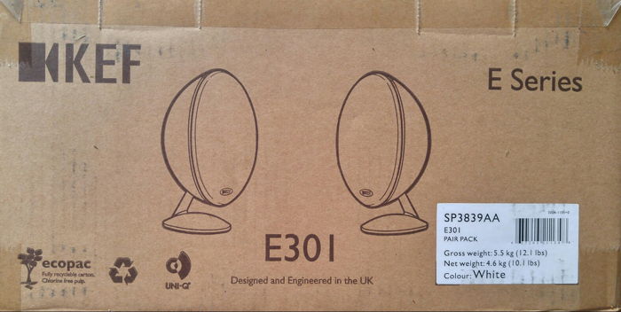 KEF E301 satellite speakers,  white. brand new