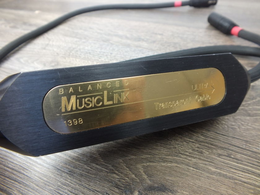 Transparent Audio MusicLink Ultra interconnects XLR 1,0 metre