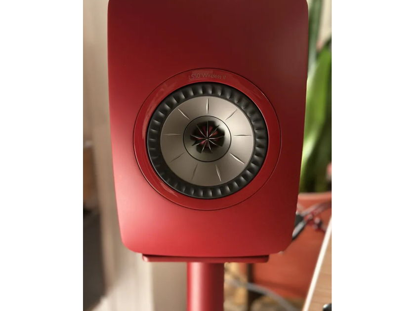 KEF LS50 Wireless II Speakers (Crimson)