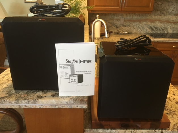 (Two) Sunfire HRS-10 Powered Subwoofers (1,000W ea)