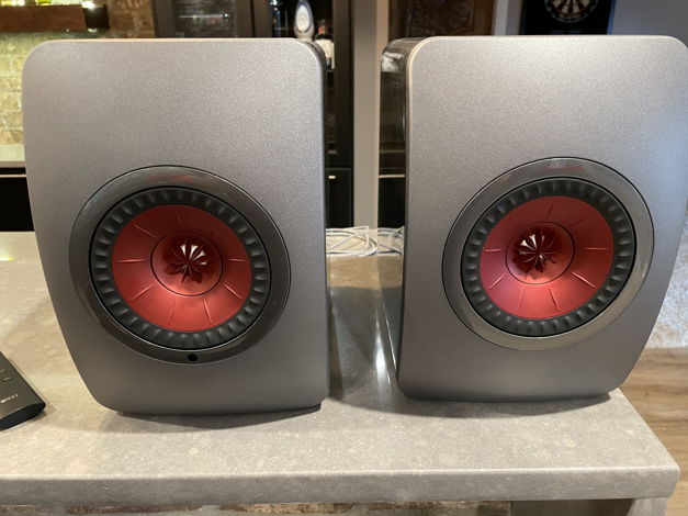 KEF LS50 Wireless with matching stands