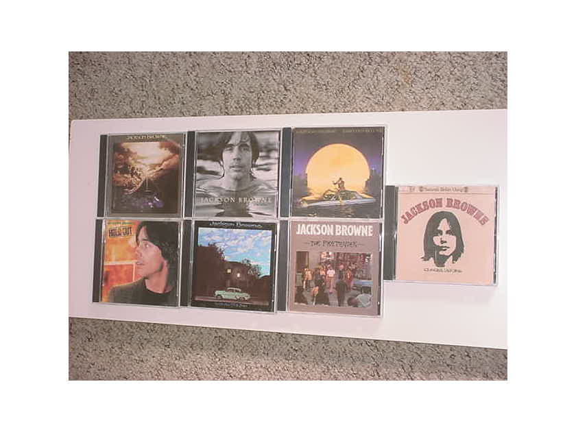 Jackson Browne cd lot of 7 cd's - late for the sky hold out the pretender running on empty I'm alive lawyers in love saturate