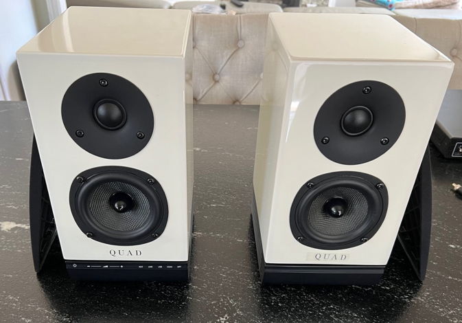 Quad 9AS Powered Monitors / Desktop Speakers - Gloss Wh...