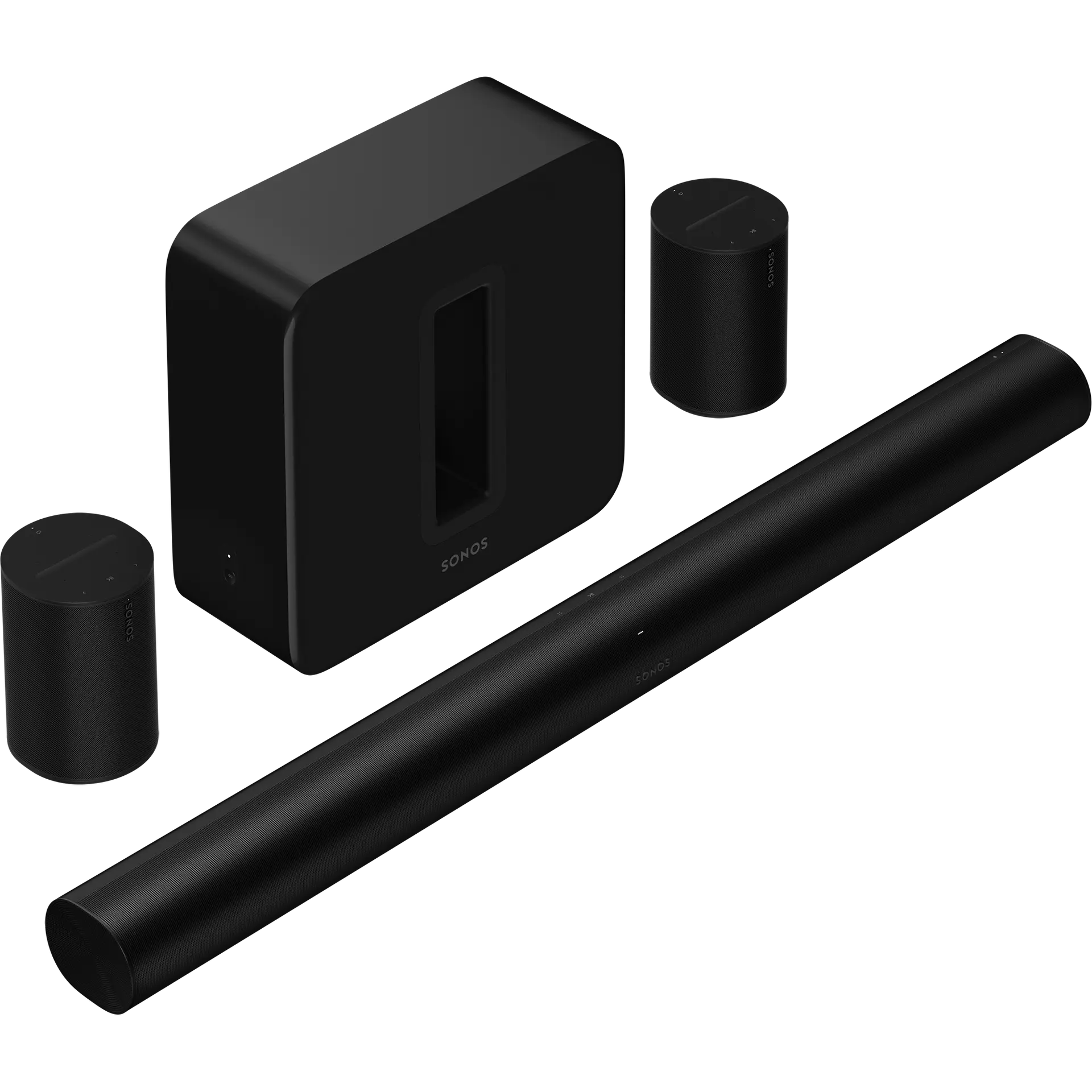 Sonos Arc SoundBar, "One" Side Speakers, Genesis Sub