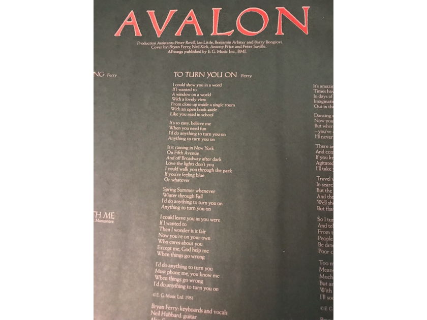 ROXY MUSIC - Avalon (1-23686 ROXY MUSIC - Avalon (1-23686