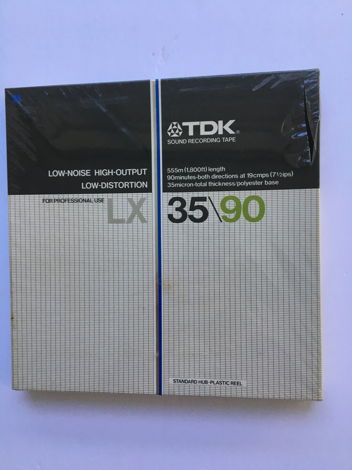 TDK LX 35/90 reel to reel tape New sealed low noise hig...