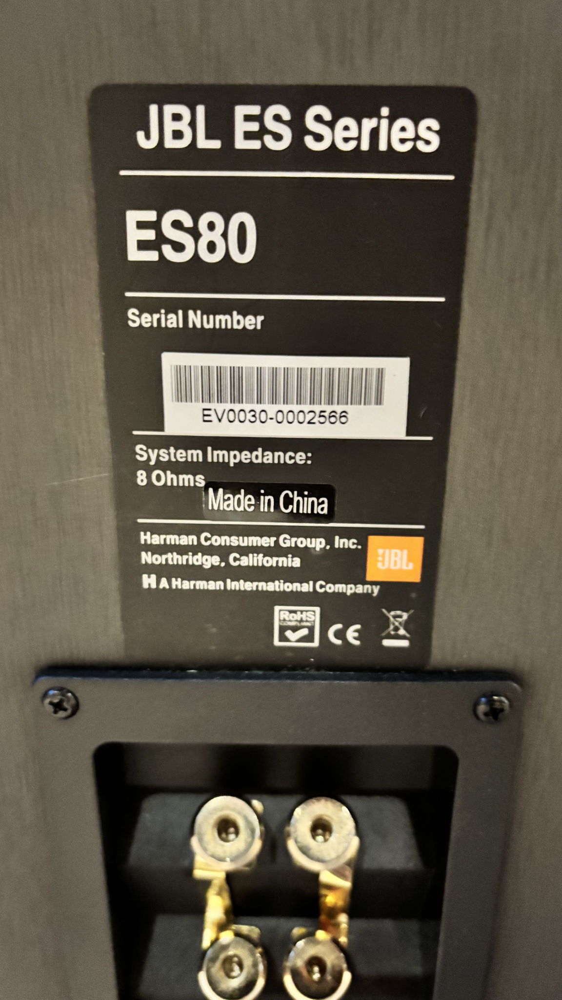 JBL ES80 Full Range Tower Speakers VERY GOOD 12