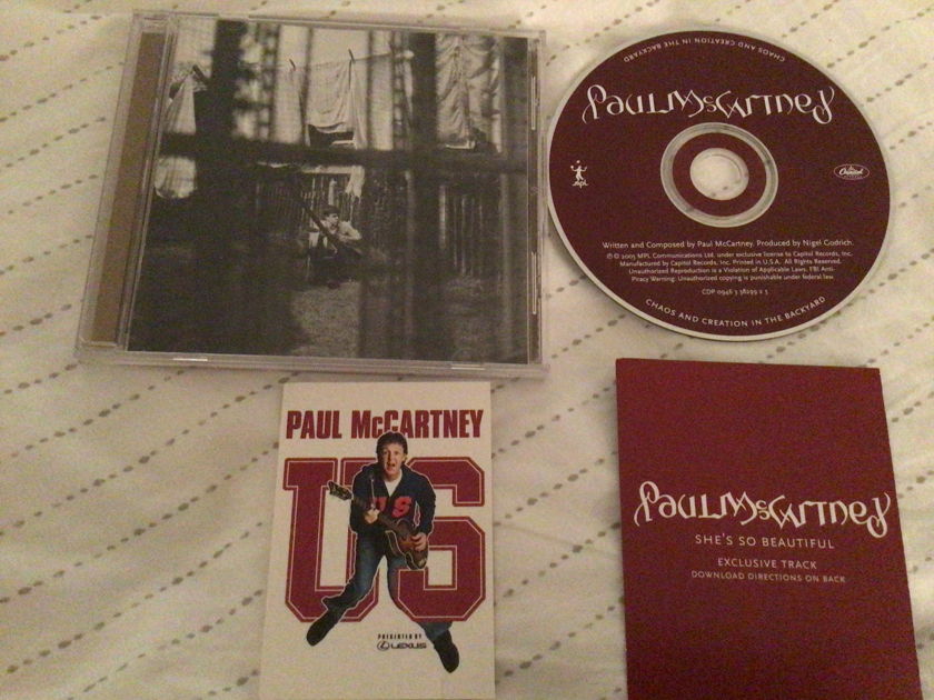 Paul McCartney With Sticker & Download Card Chaos And Creation In The Back Yard