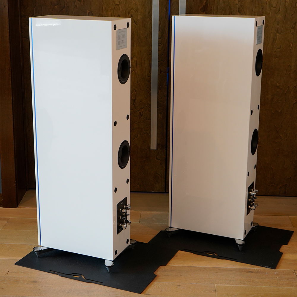 KEF Reference 3 Meta Floorstanding Speaker, White/Blue,... 2