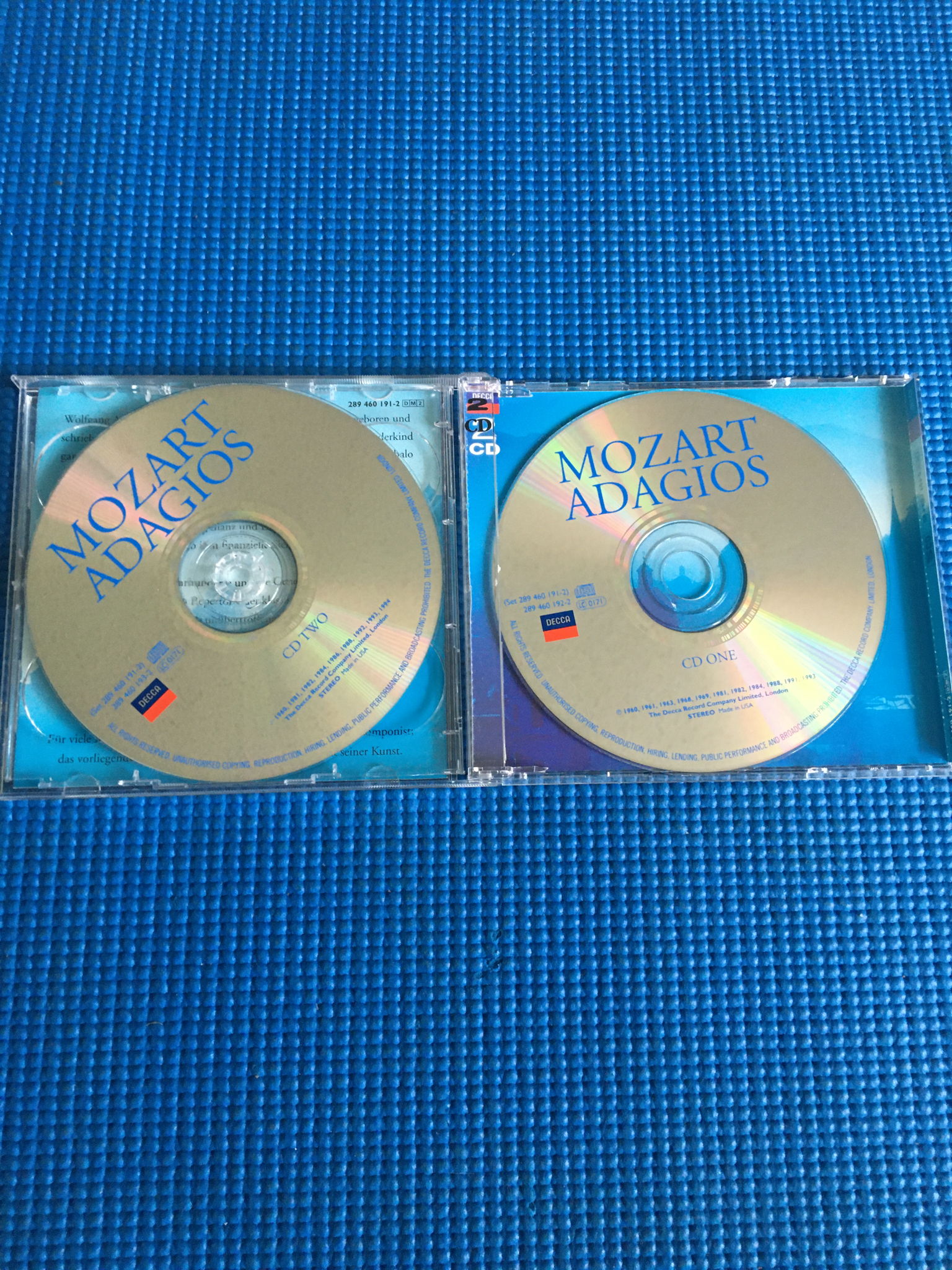 Mozart Adagios  Double cd set Decca 3