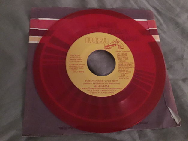 Alabama Promo Red Vinyl Long/ Short Version The Closer ...
