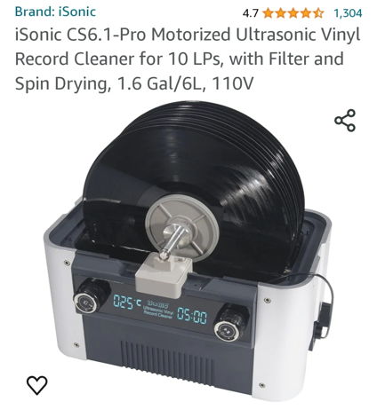 Isonic CS6.1-PRO  Ultrasonic record cleaner