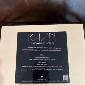 NOBLE AUDIO  KHAN (2ND GEN) - PRICE REDUCED