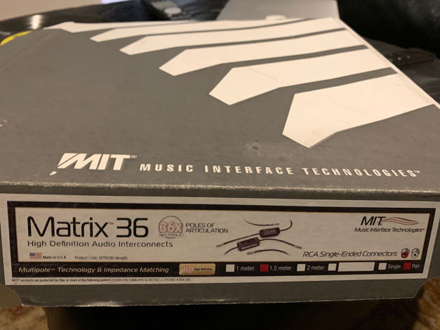 MIT Matrix HD 36  1.5 meters. RCAs