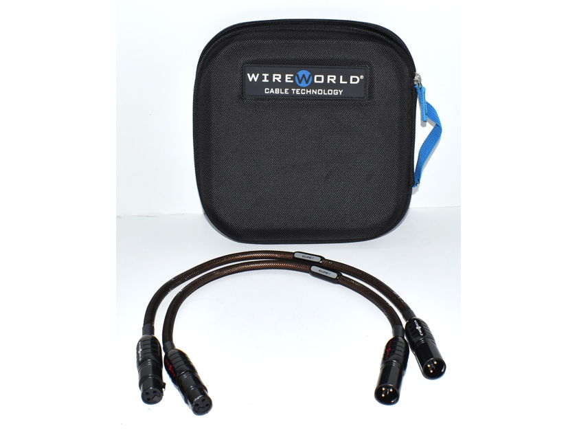 PAIR WireWorld ECLIPSE 7 1.6ft .5M XLR Balanced DNA Helix Cables