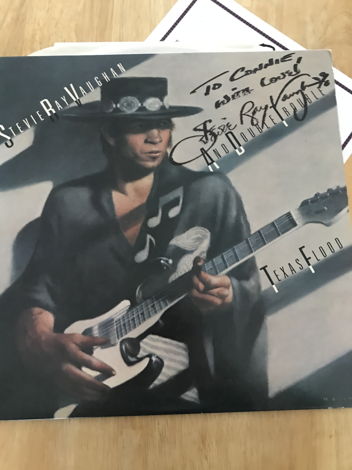 Stevie Ray Vaughan signed autographed Texas Flood lp R...