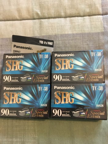 Panasonic SHG TC-30  90 min slp mode VHSc  2 sealed packs