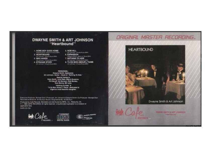 Dwayne Smith & Art Johnson Heartbound Mobile Fidelity CD Rare