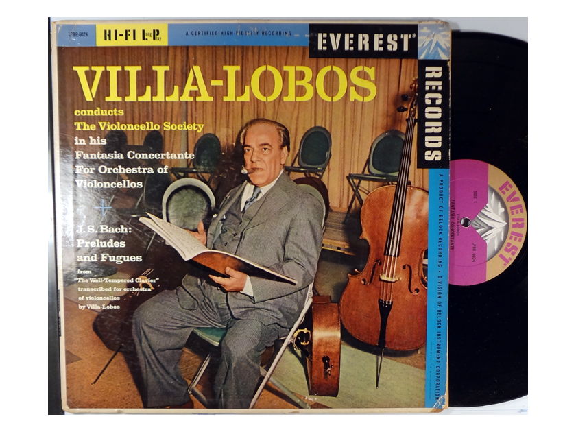 Villa-Lobos Violincello Society Fantasia Concertante, J. S. Bach Preludes & Fugues Everest LDBR-6024