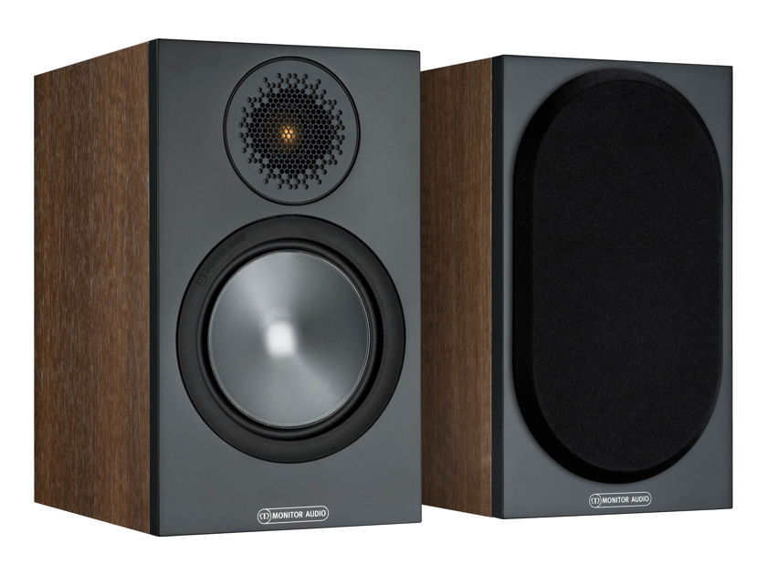 Monitor Audio Bronze 100 Loudspeakers - Walnut Finish - NEW