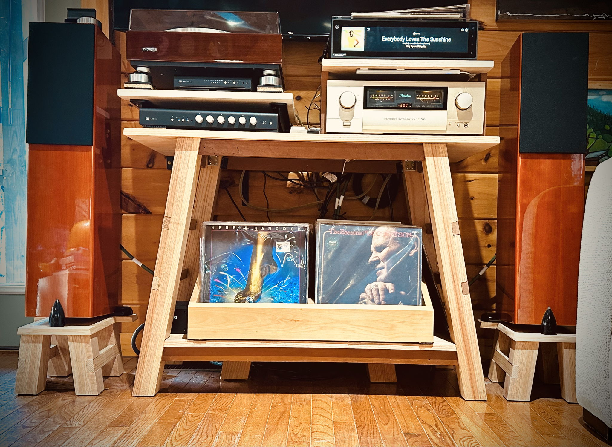 All on a custom designed and shop-made rack.