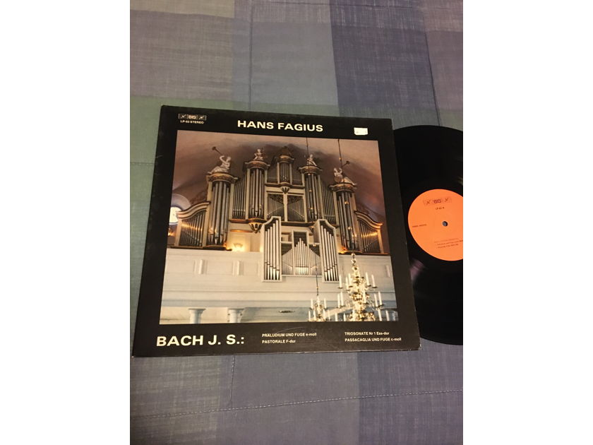 Bis LP-63 Hans Fagius Bach JS  Lp record stereo West Germany