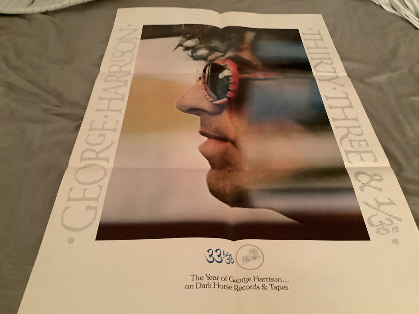 George Harrison Rare 1976 Promo Dark Horse Records Poster 33 1/3 23 X 35