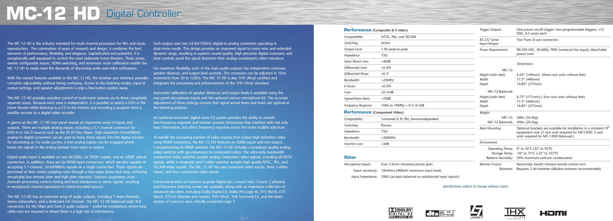 Lexicon MC-12HD Digital Controller 2