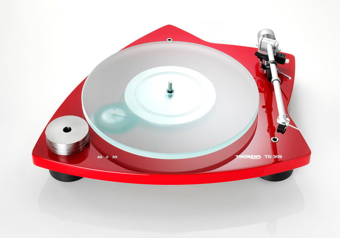 Thorens TD-309 Matt Red Turntable w/ Arm & AT95 Cartridge