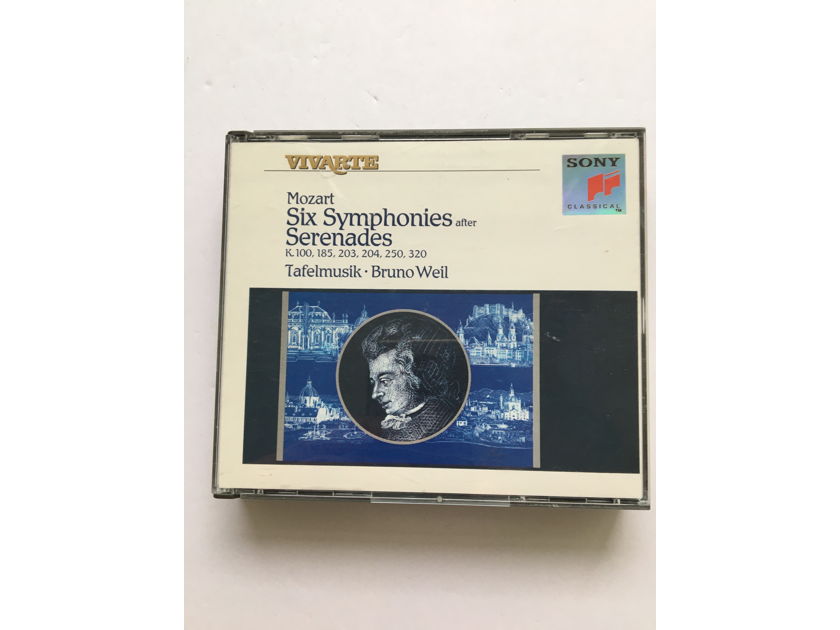 Mozart Bruno Weil  Six symphonies after Serenades Tafelmusik Cd set