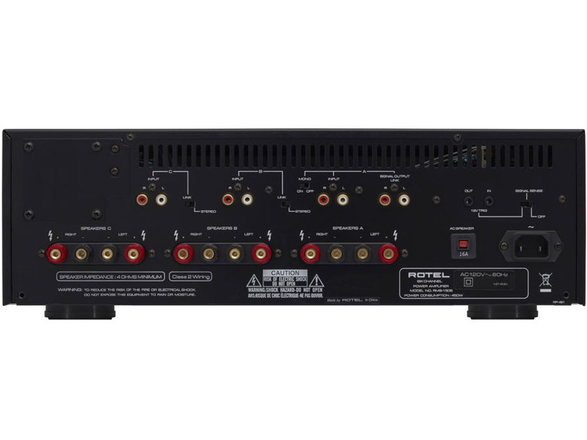 Rotel RMB-1506 6 Channel Power Amp. Black. Brand New with Warranty!