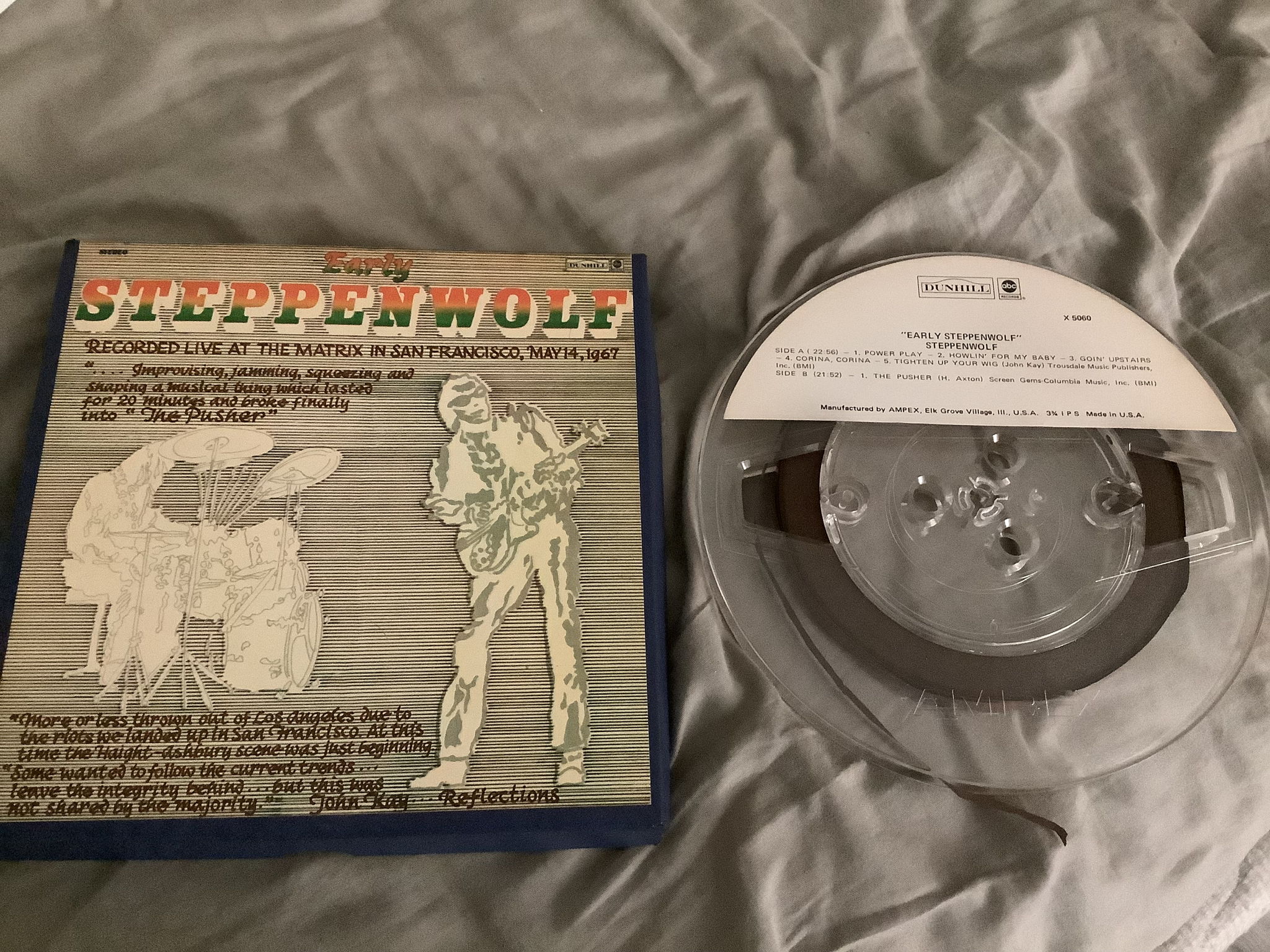 Steppenwolf Pre Recorded Reel To Reel  Early Steppenwolf