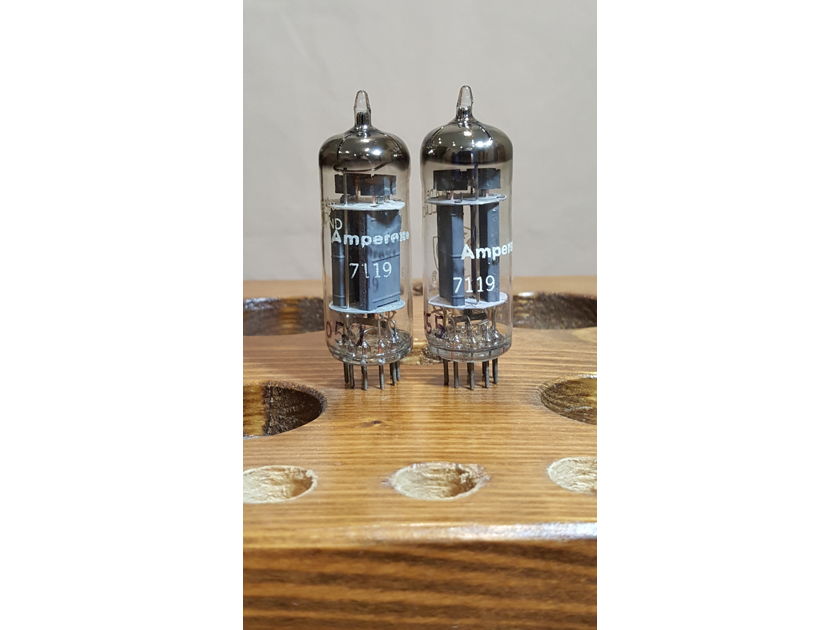 Amperex 7119/E182CC PQ Pinched Waist Matching pair
