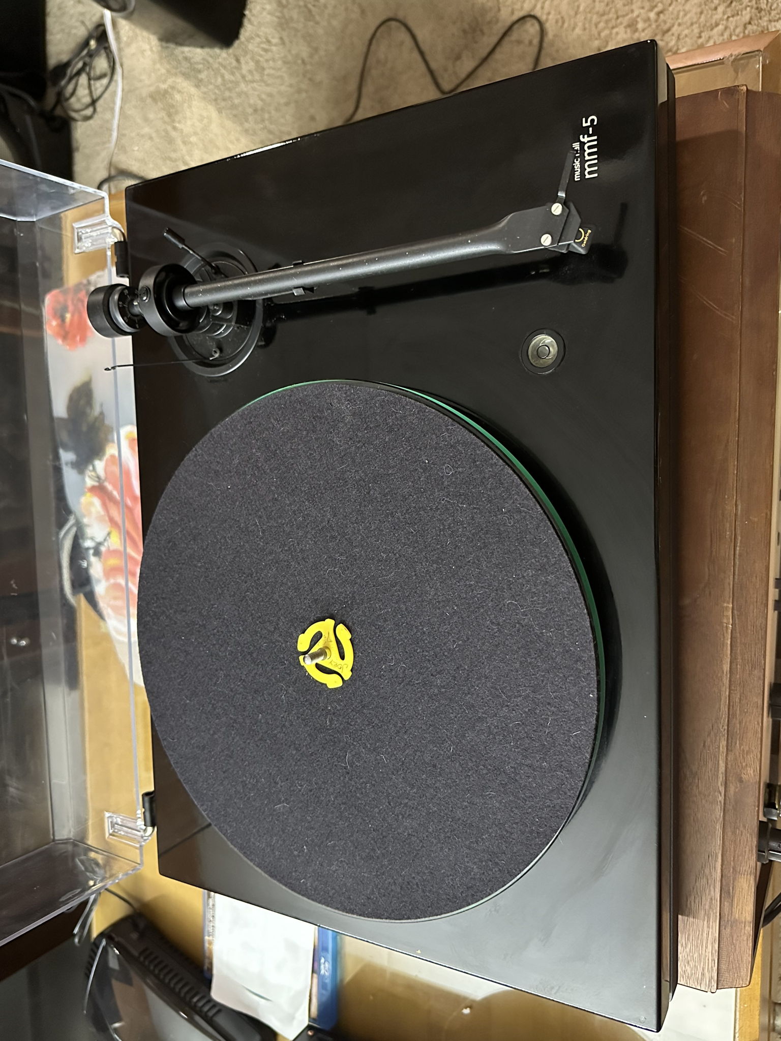 Music Hall MMF-5 Turntable. New Belt and AC Adapter. 5